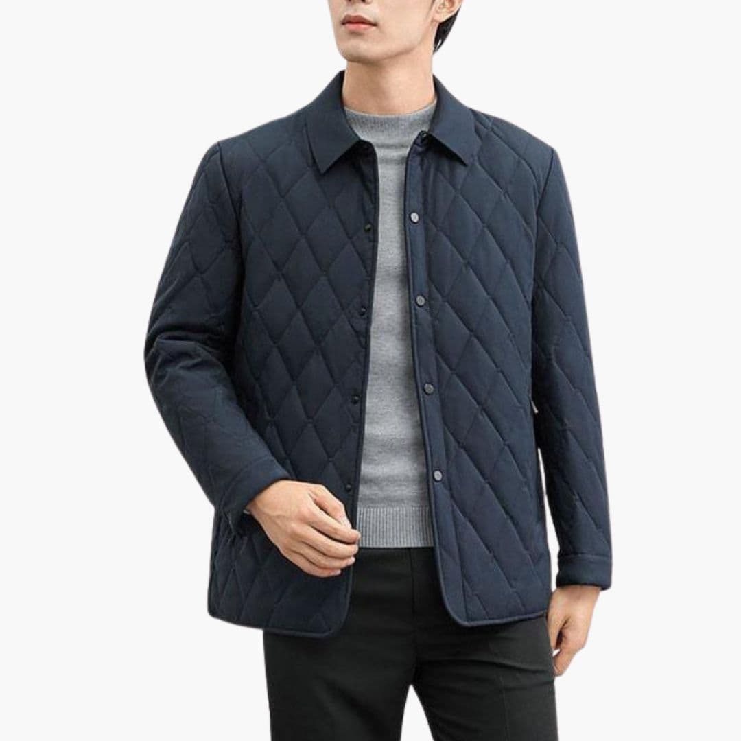 Veste homme matelassée à col chemise