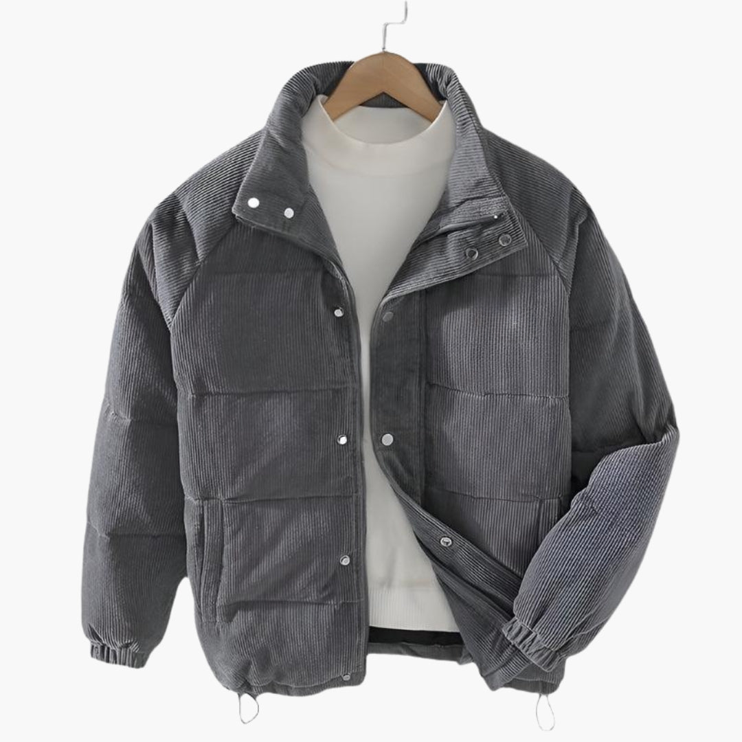 Veste homme matelassée avec boutons pression