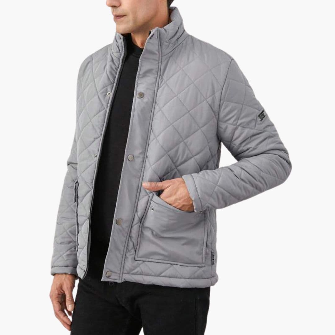 Veste homme matelassée avec fermeture à pressions