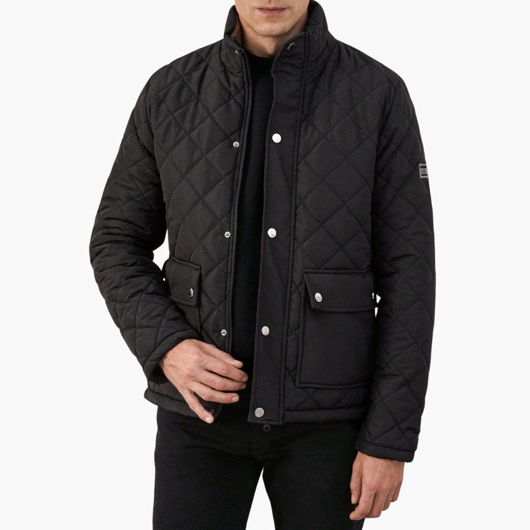Veste homme matelassée avec fermeture à pressions