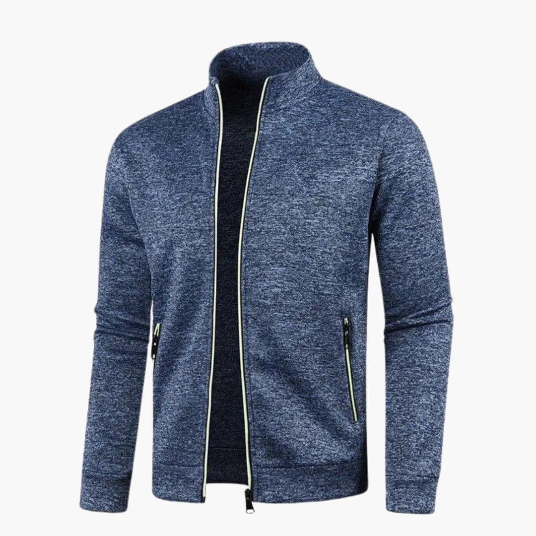 Veste homme zippée à col montant