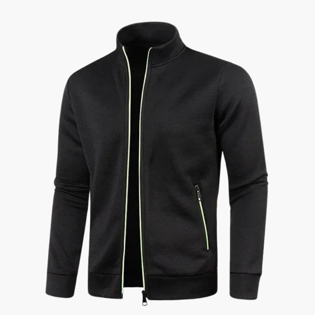 Veste homme zippée à col montant