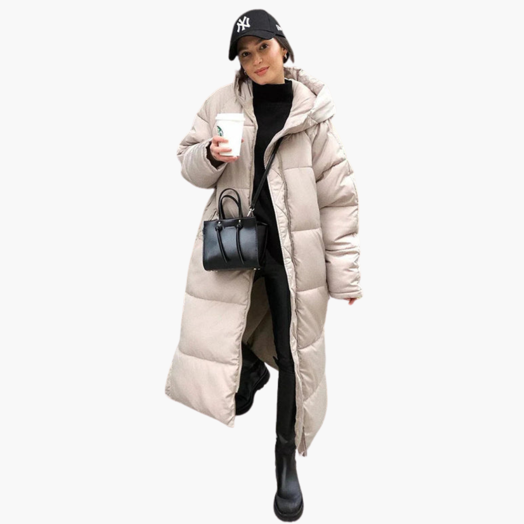 Veste longue matelassée pour femme