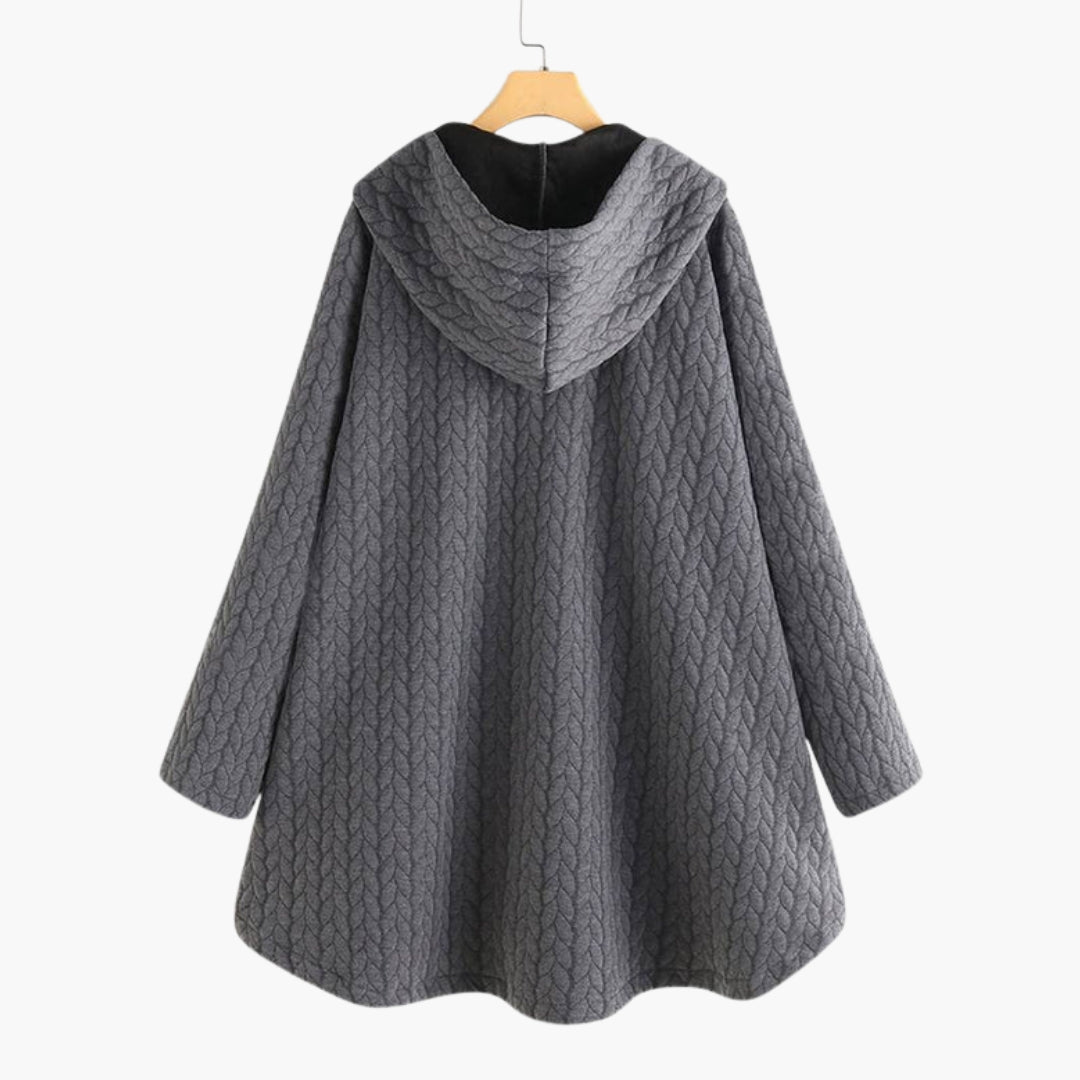 Steppjacke für Damen mit Kapuze und Knopfdetails