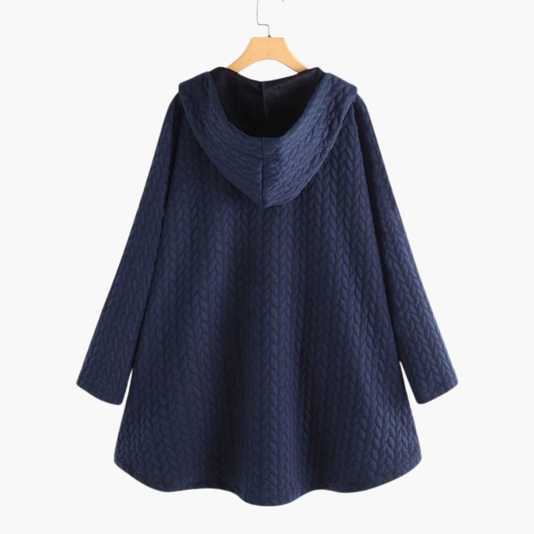 Steppjacke für Damen mit Kapuze und Knopfdetails