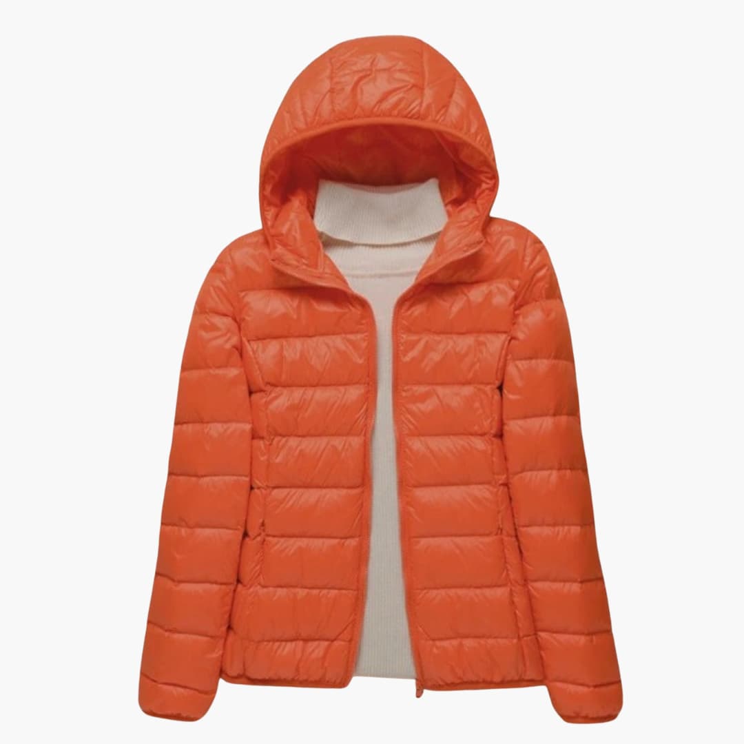 Veste matelassée femme avec fermeture zippée et col montant