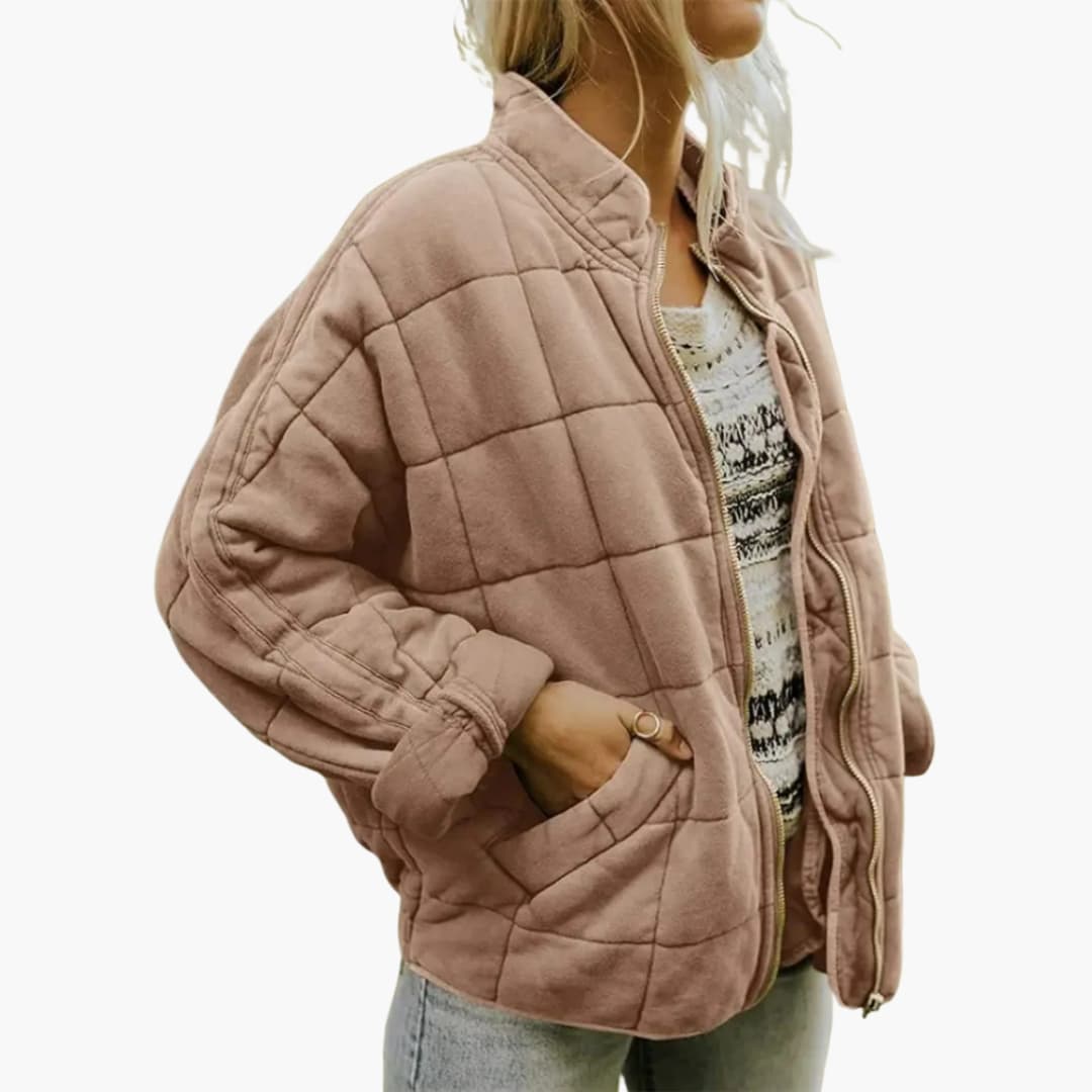 Veste matelassée femme pour l’automne avec fermeture éclair