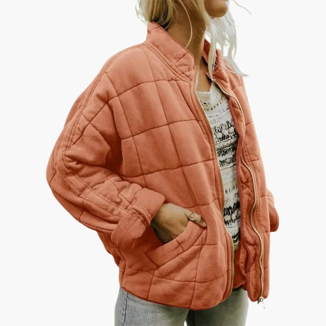 Veste matelassée femme pour l’automne avec fermeture éclair