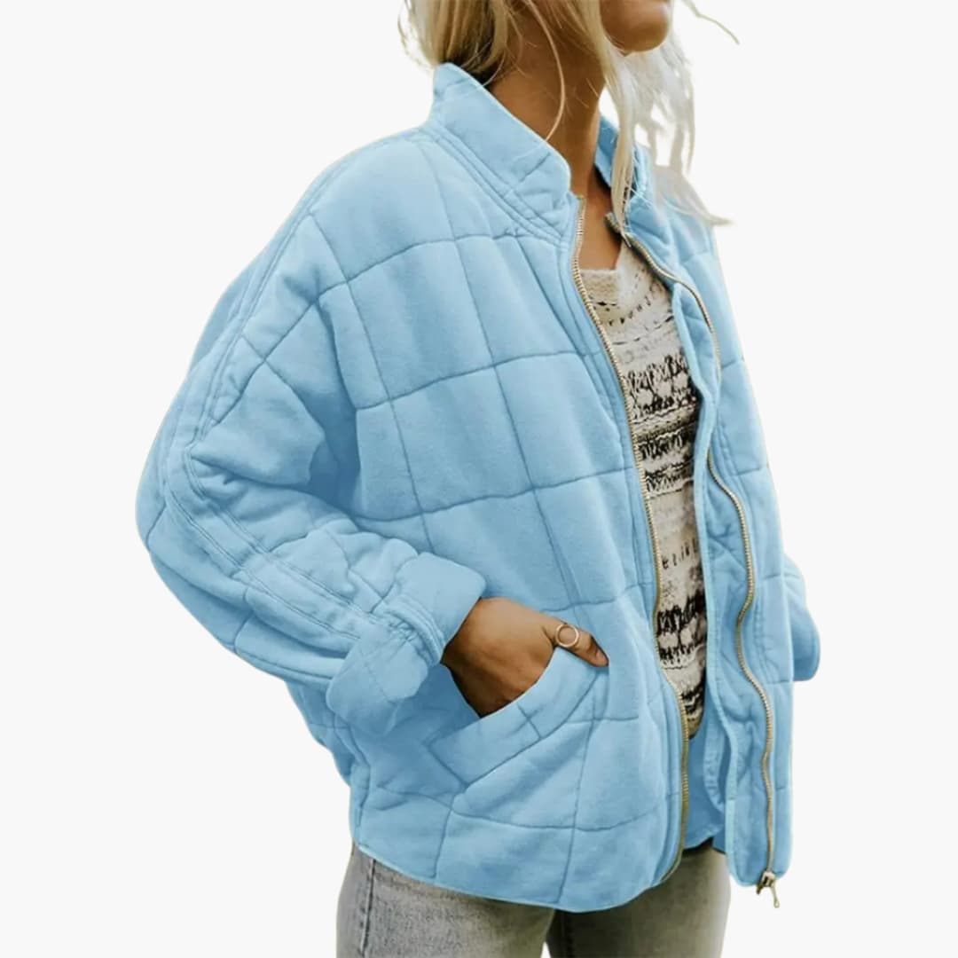 Veste matelassée femme pour l’automne avec fermeture éclair