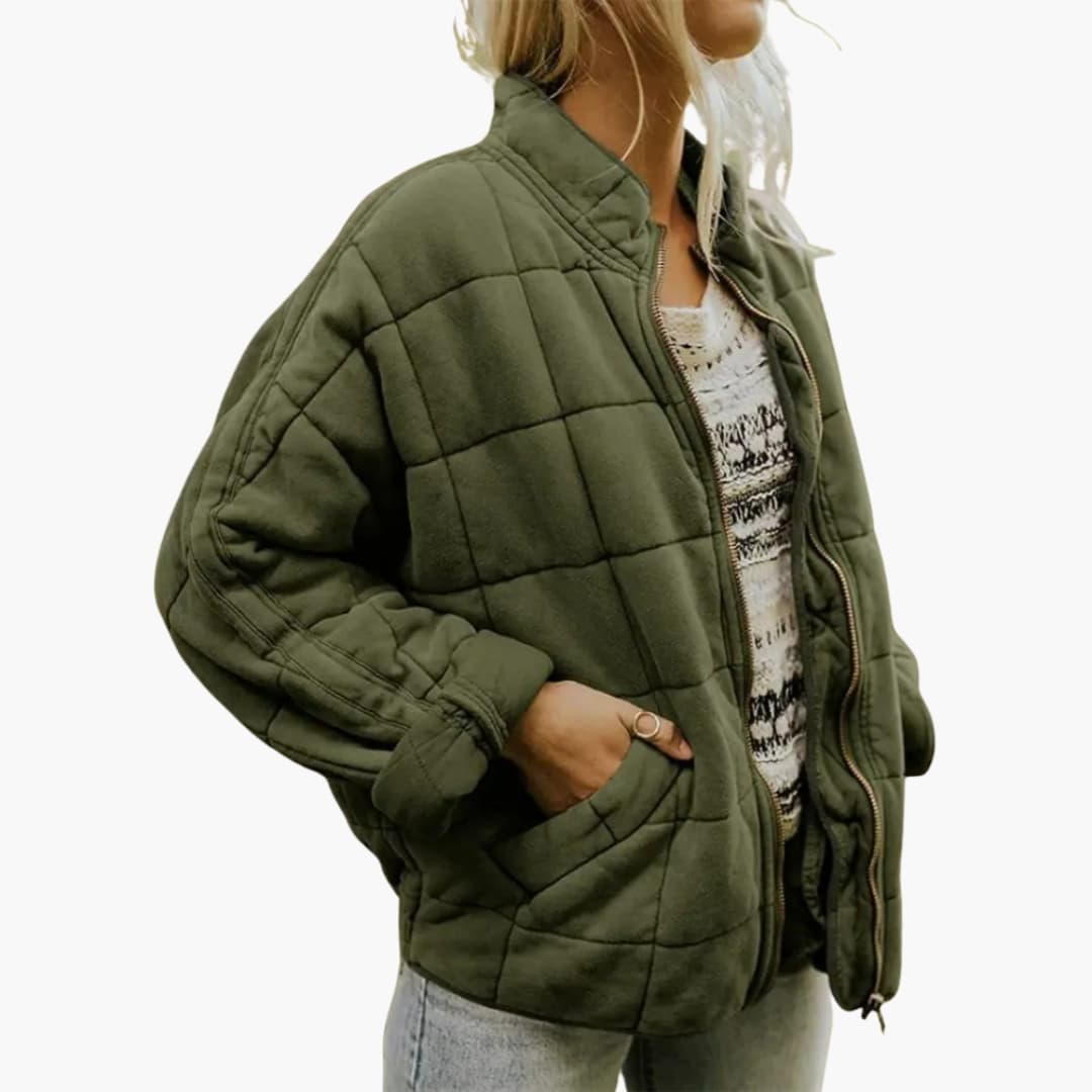 Veste matelassée femme pour l’automne avec fermeture éclair
