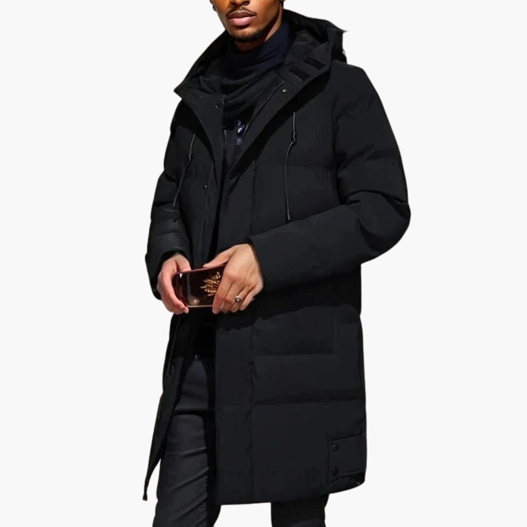 Men's parka jacket with hood