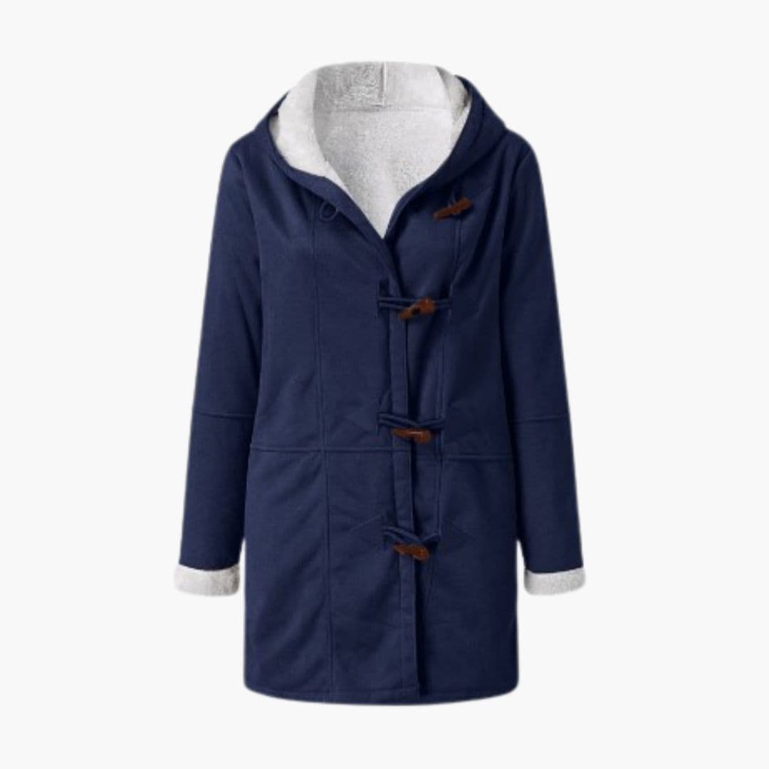 Veste femme avec capuche et fermeture brandebourg