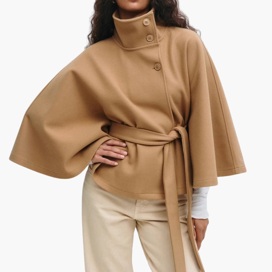 Veste portefeuille femme à col montant