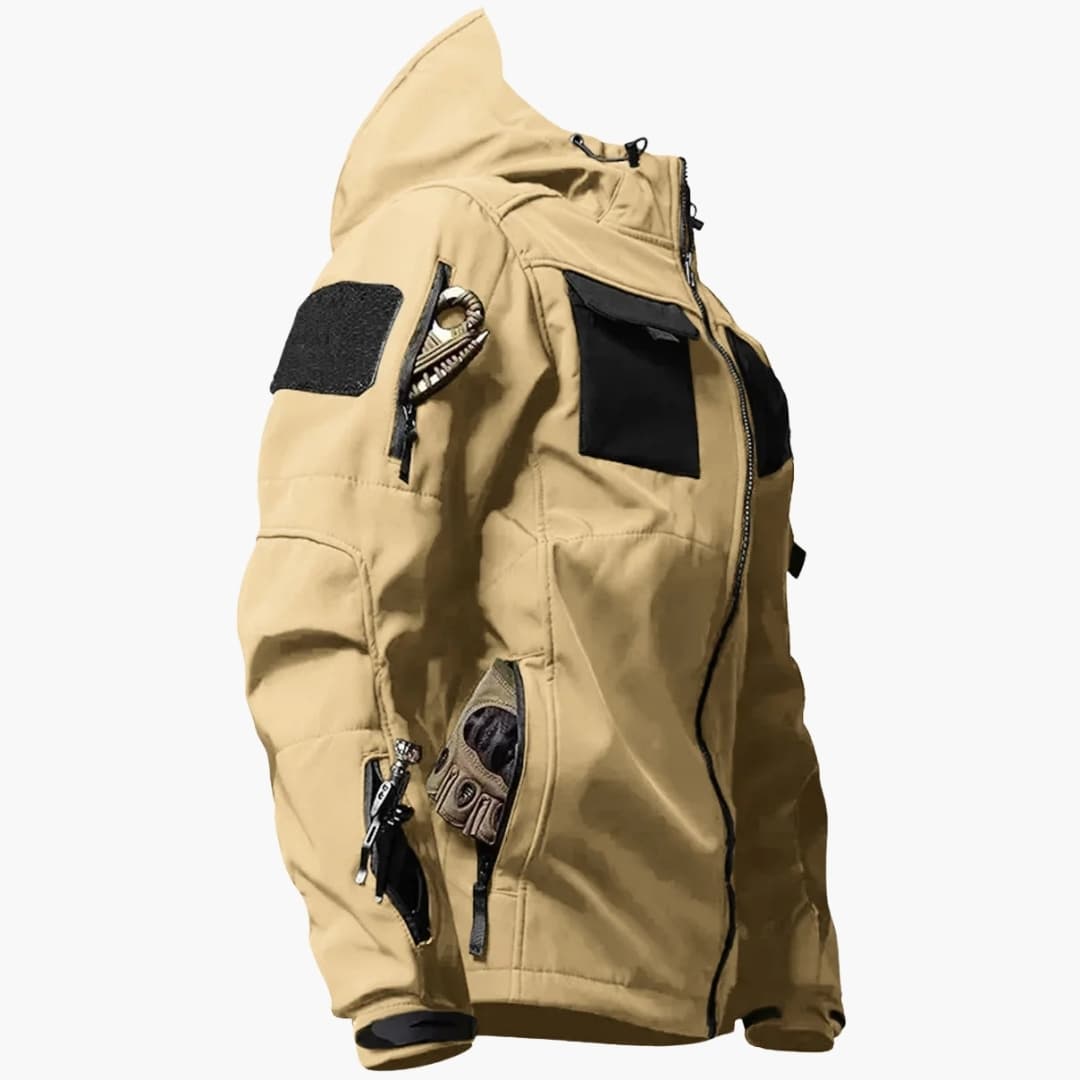 Veste softshell homme avec capuche et poches multiples