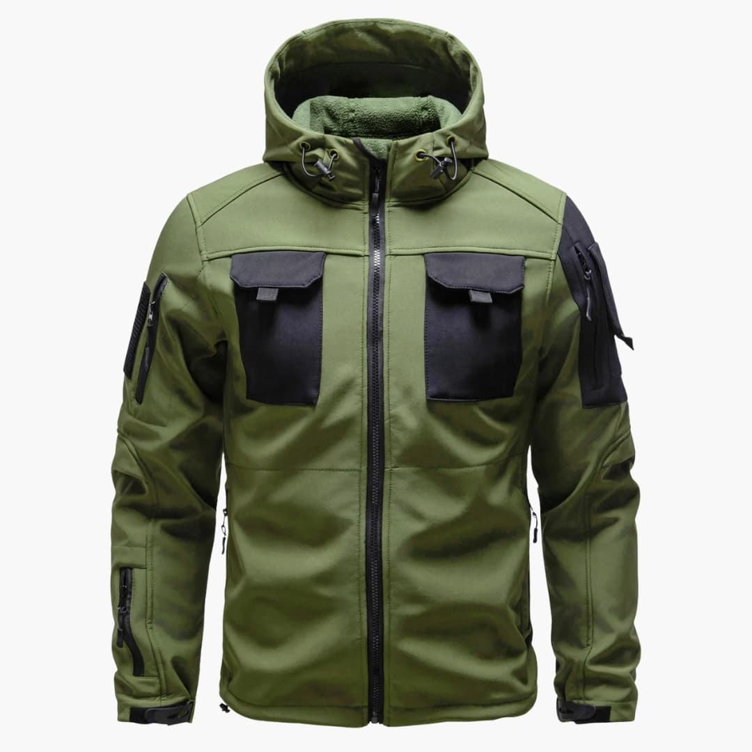 Veste softshell homme avec capuche et poches multiples