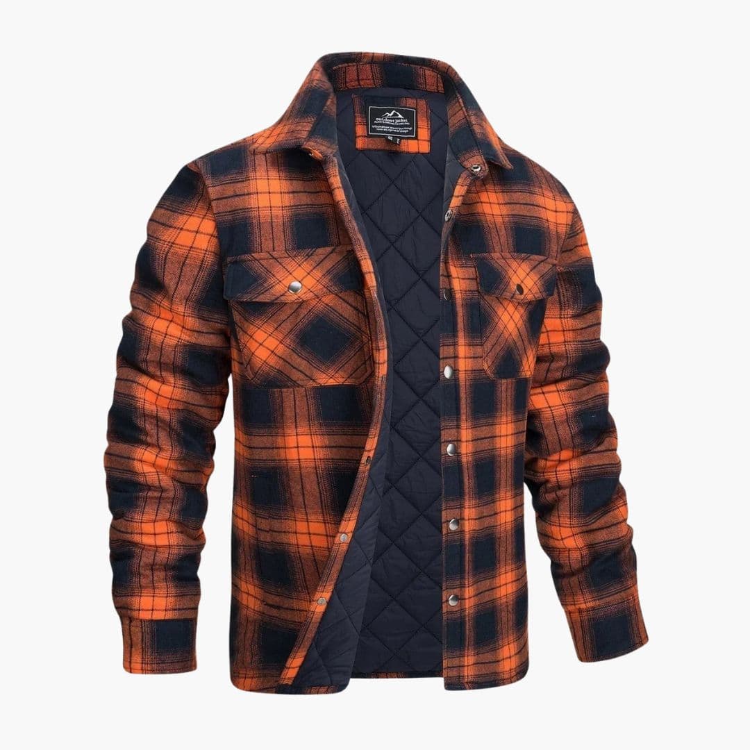 Veste surchemise homme en flanelle à boutons