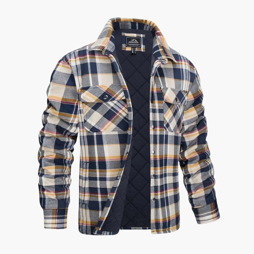 Veste surchemise homme en flanelle à boutons