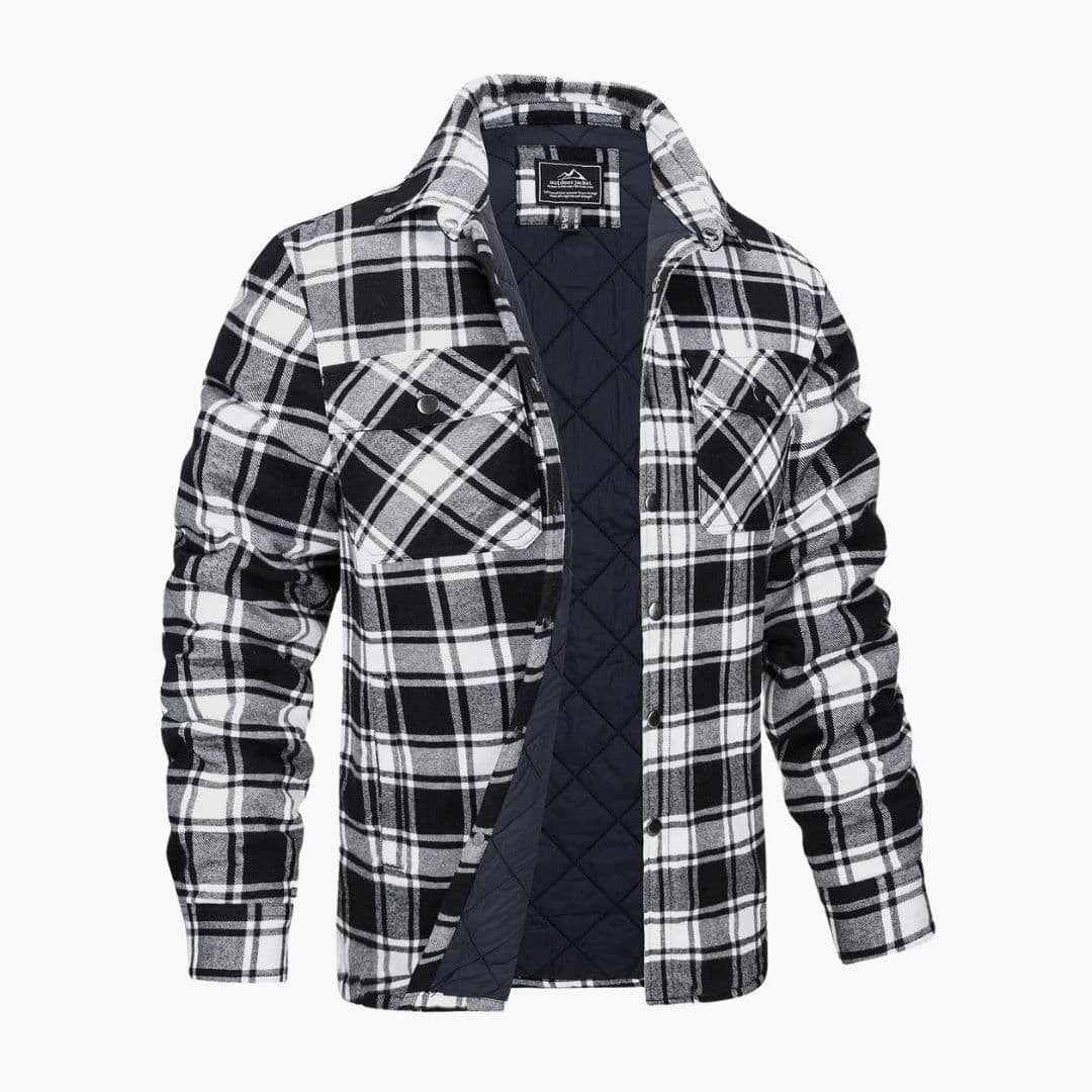 Veste surchemise homme en flanelle à boutons