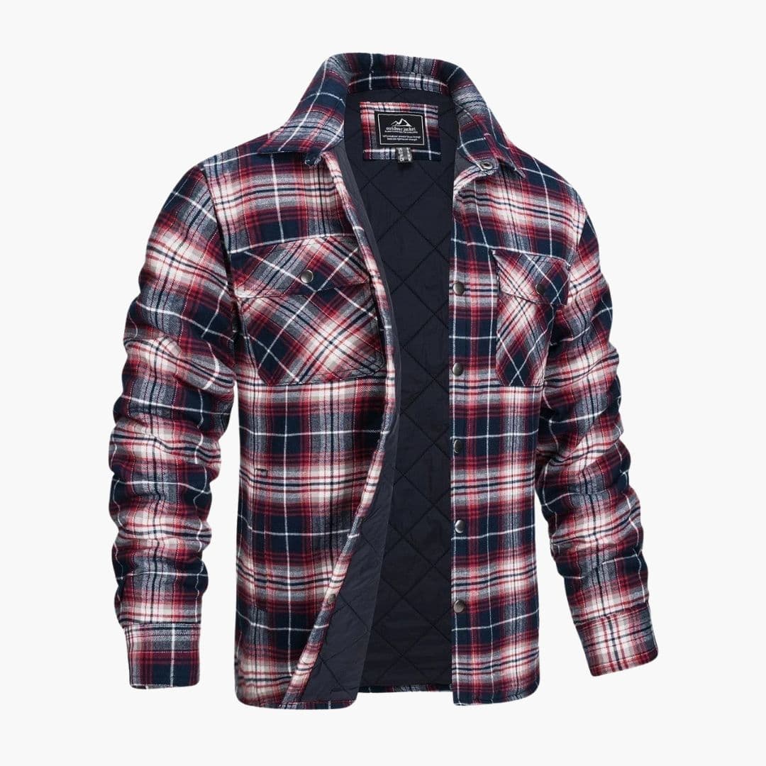 Veste surchemise homme en flanelle à boutons