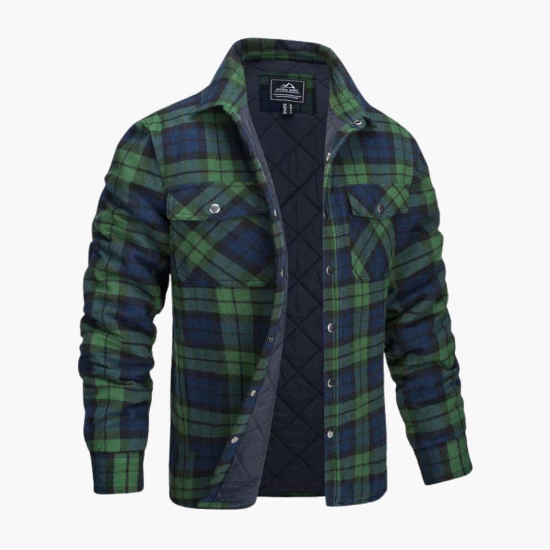 Veste surchemise homme en flanelle à boutons