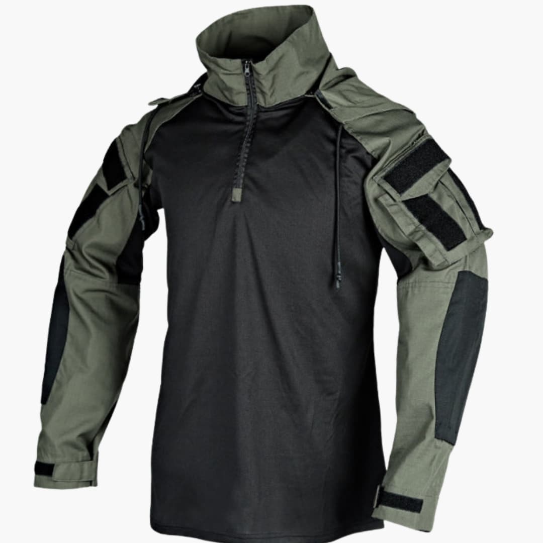 Veste tactique homme avec capuche et manches camouflage