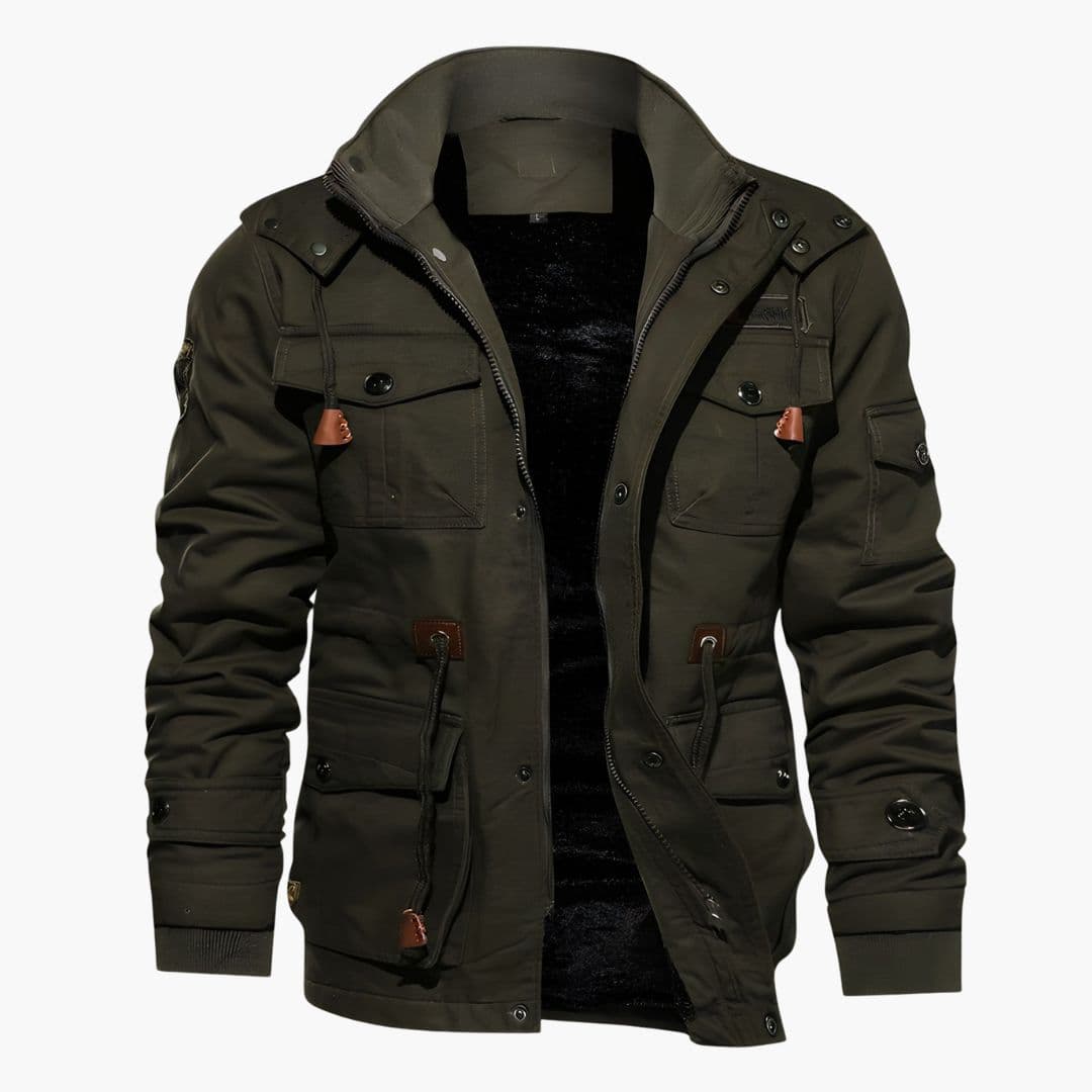 Veste tactique homme avec capuche et multiples poches