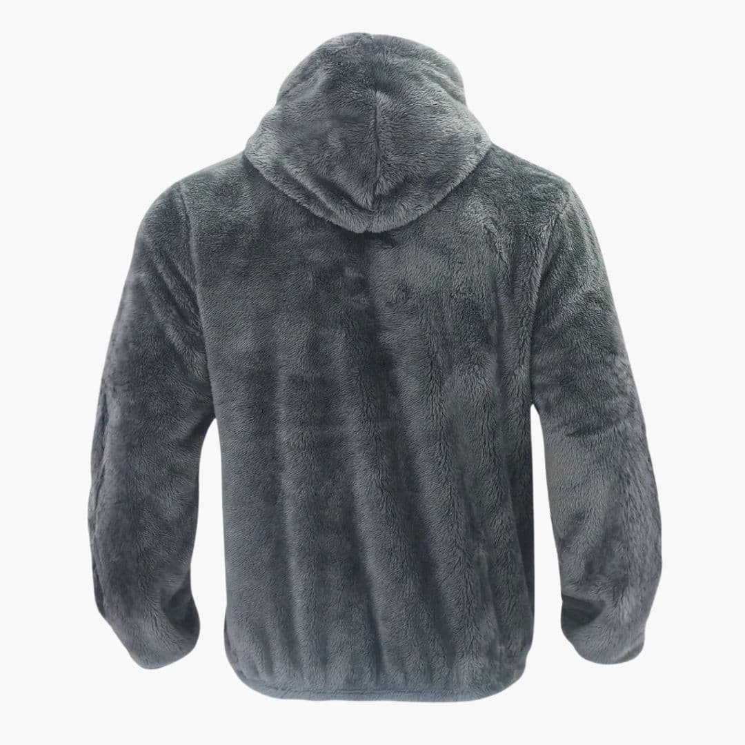 Veste teddy homme avec capuche et fermeture zippée