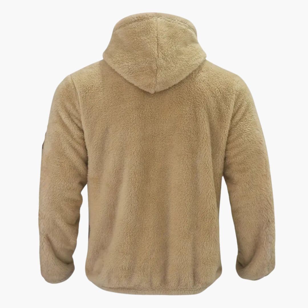 Veste teddy homme avec capuche et fermeture zippée