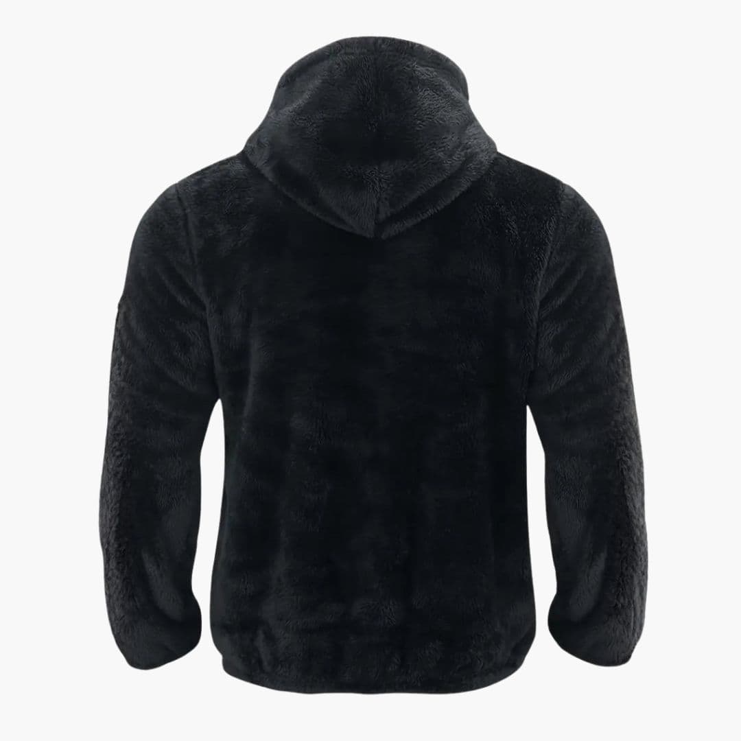Veste teddy homme avec capuche et fermeture zippée
