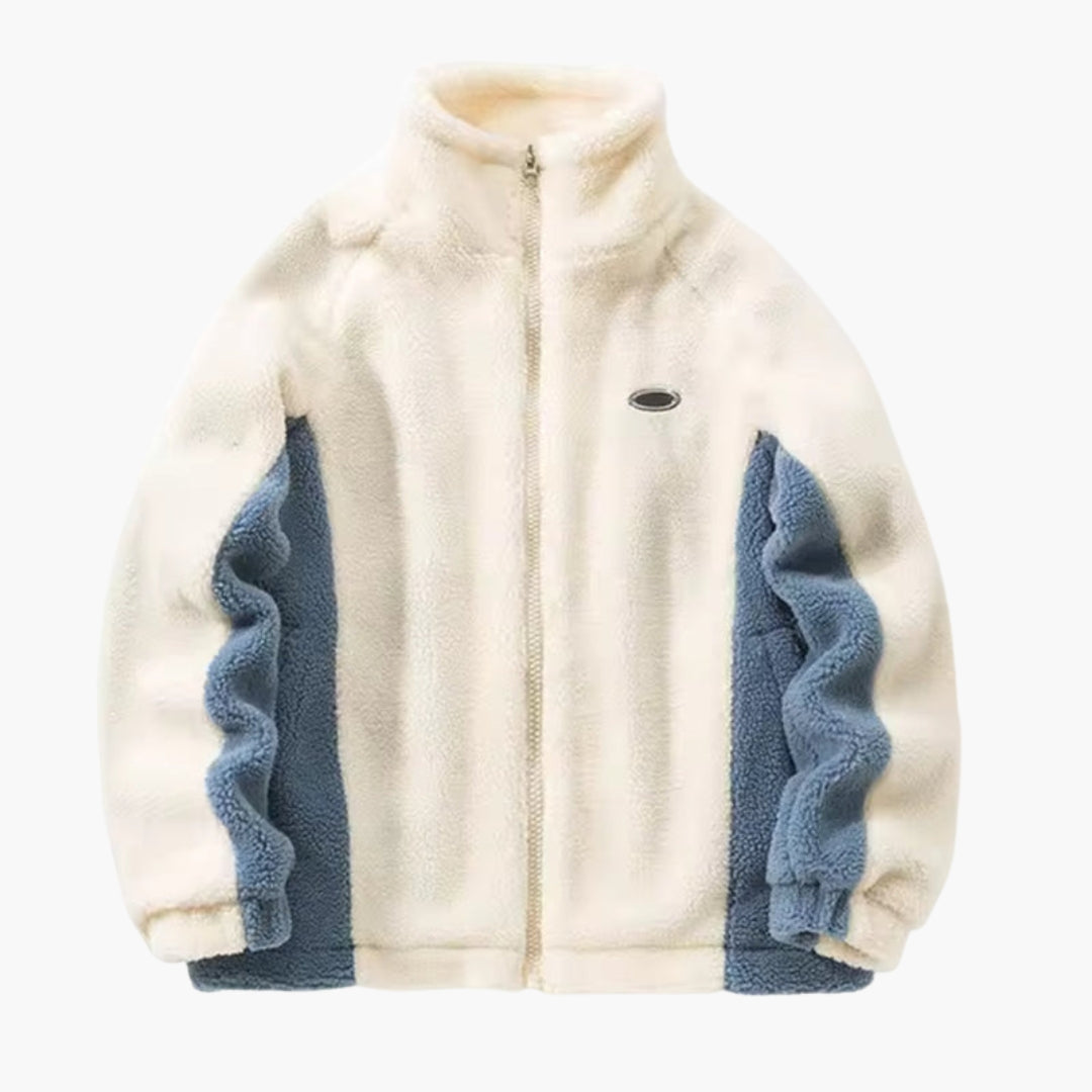 Chaqueta vintage para hombre con cierre de cremallera