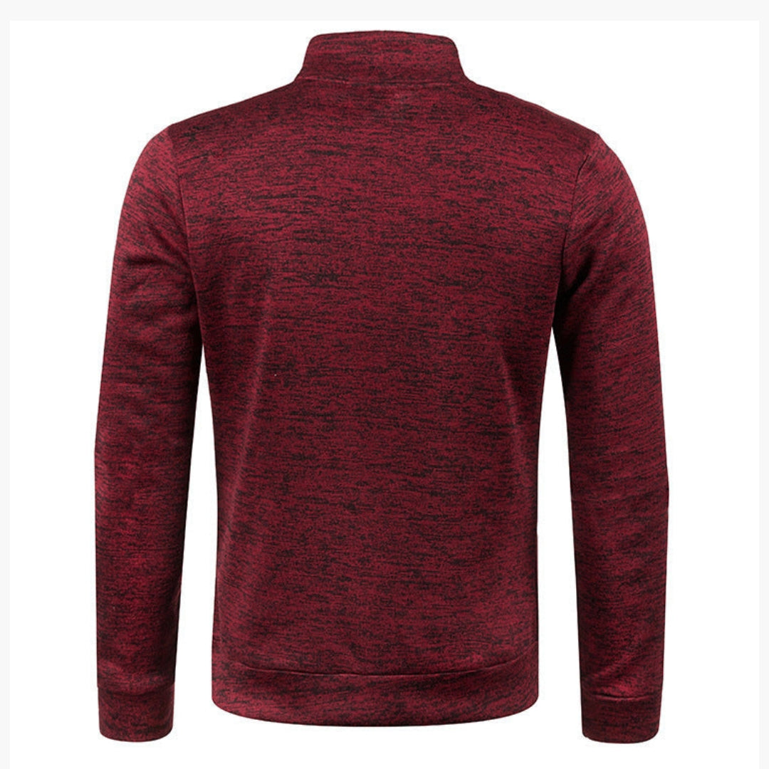 Herrejakke med glidelås, høy krage og lange ermer