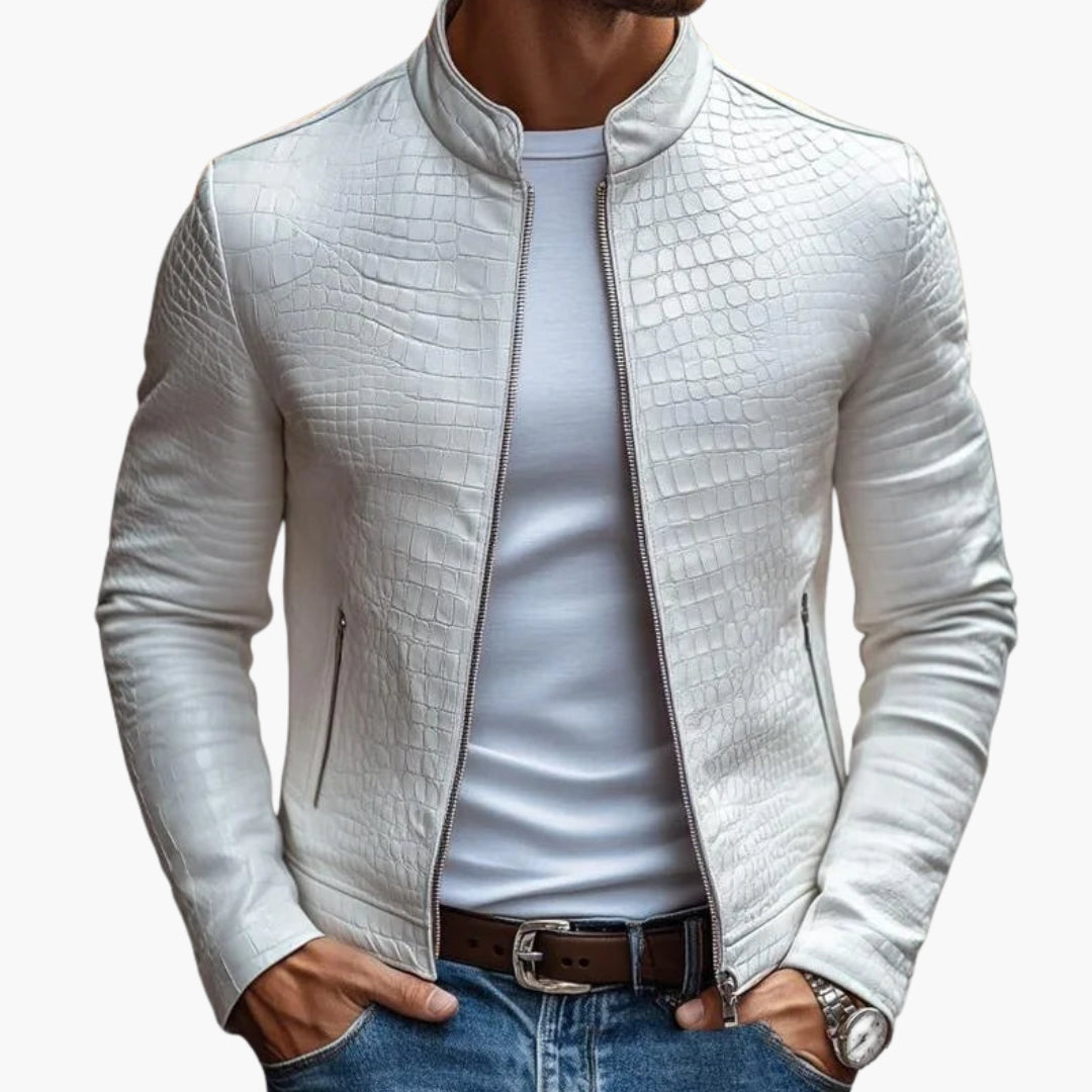 Veste zippée pour homme avec col montant