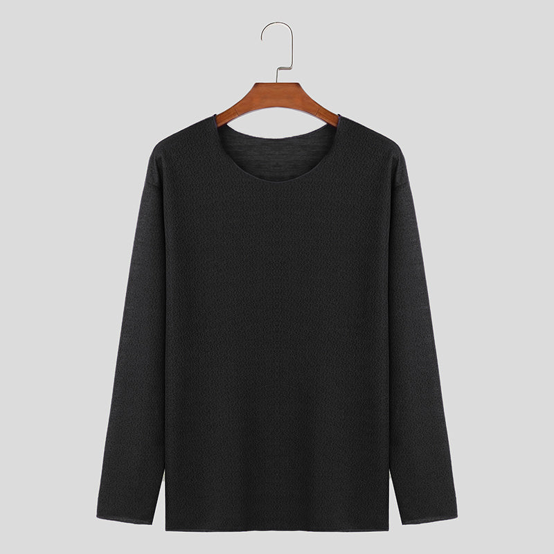 T shirt homme manches longues | Coupe épurée respirante | Style casual chic, plusieurs coloris