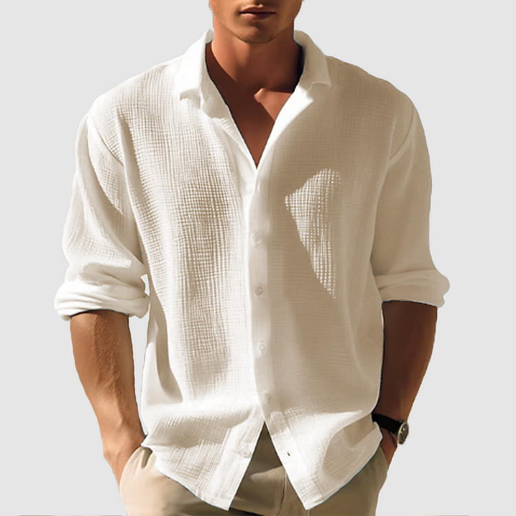 chemise pour homme à manches longues style button-down