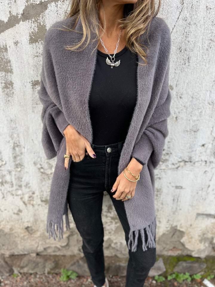 Gilet Ouvert Femme Avec Franges – Style Chic Et Confortable