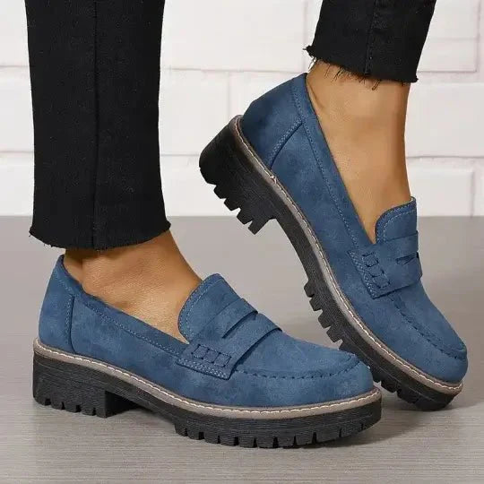 Mocassins Femme À Enfiler Semelle Épaisse