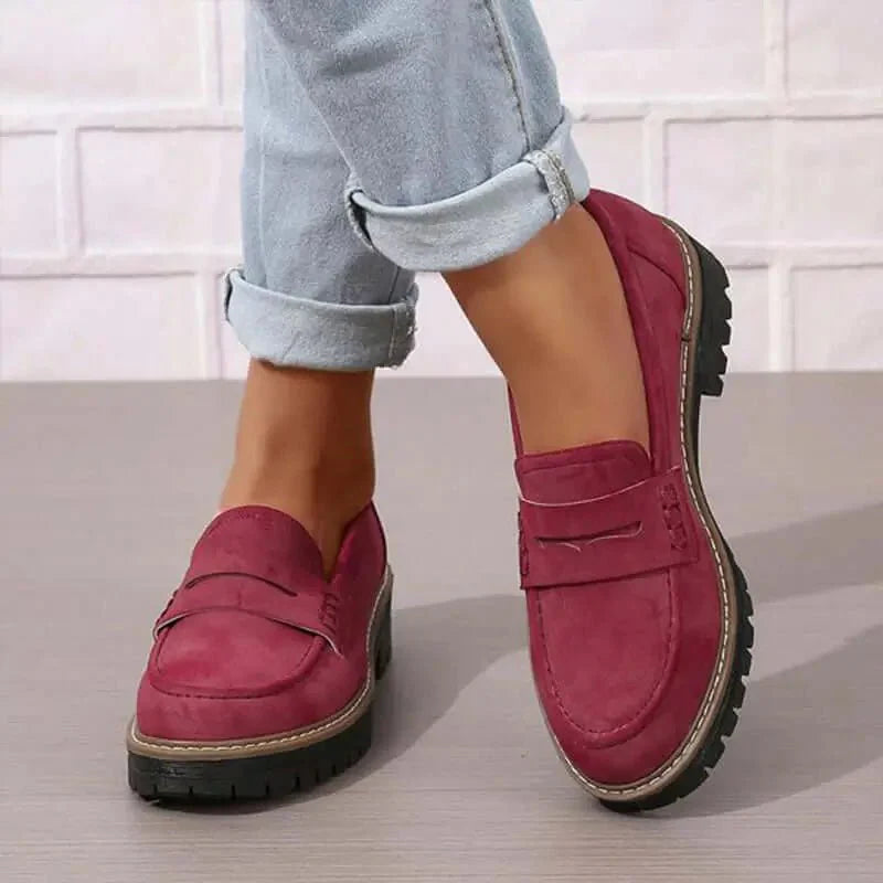 Mocassins Femme À Enfiler Semelle Épaisse