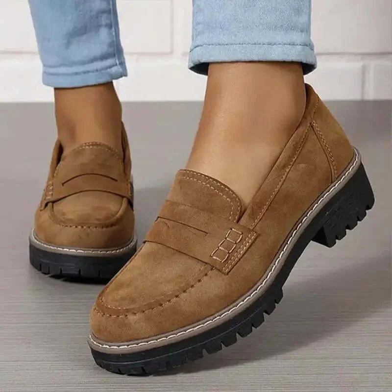 Mocassins Femme À Enfiler Semelle Épaisse