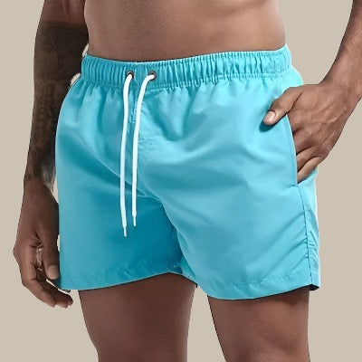 Shorts de bain homme séchage rapide à taille ajustable