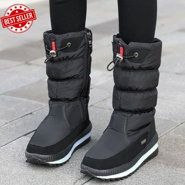 Bottes de neige femme | Imperméables, semelle antidérapante | Doublure chaude, zip facile à enfiler