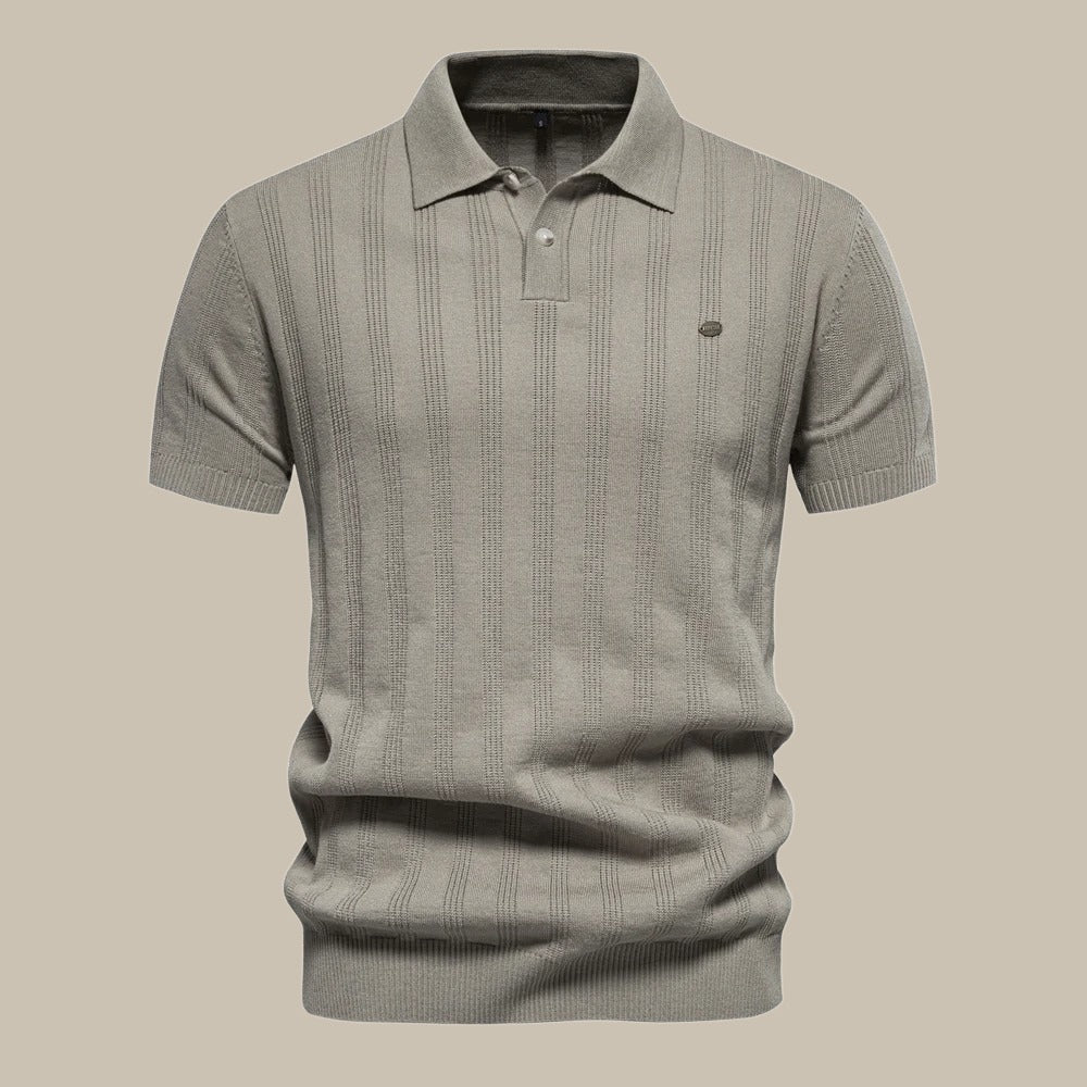 Polo homme en laine mérinos manches courtes – confort et style polyvalent