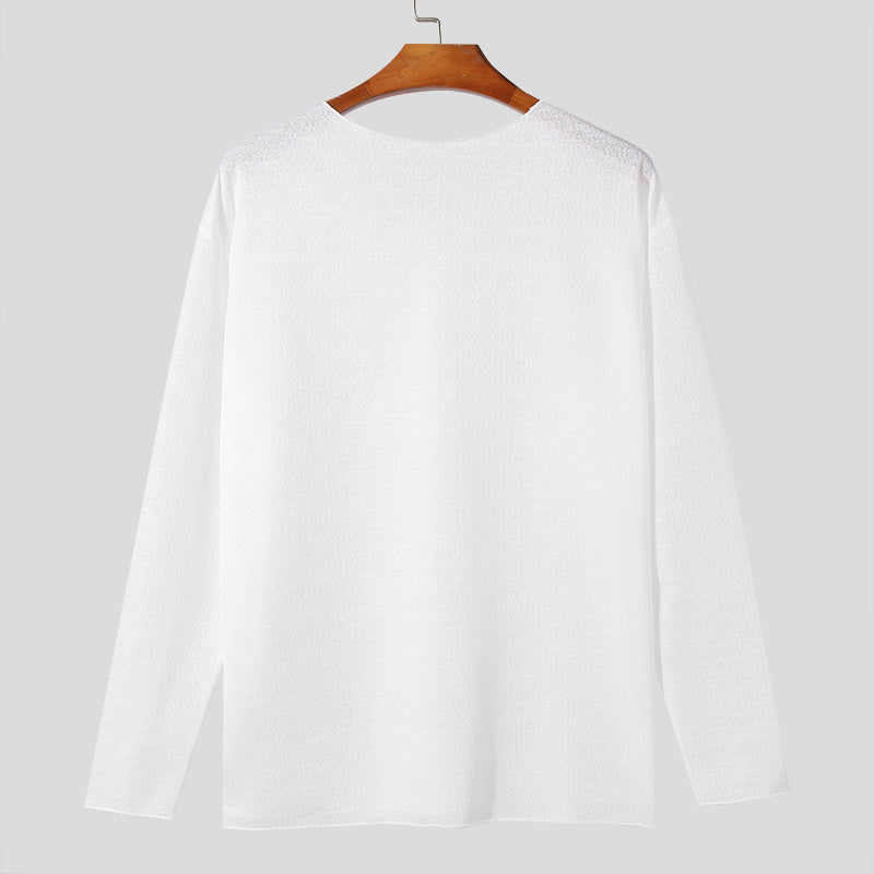 T shirt homme manches longues | Coupe épurée respirante | Style casual chic, plusieurs coloris