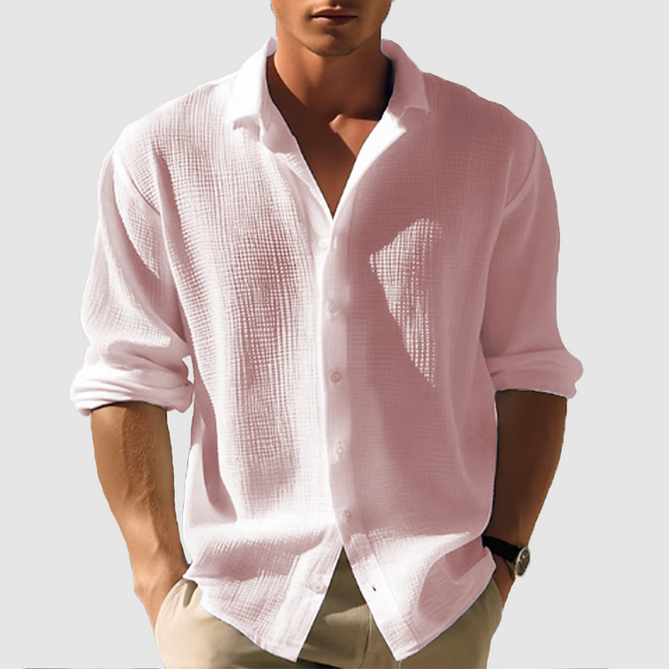 chemise pour homme à manches longues style button-down