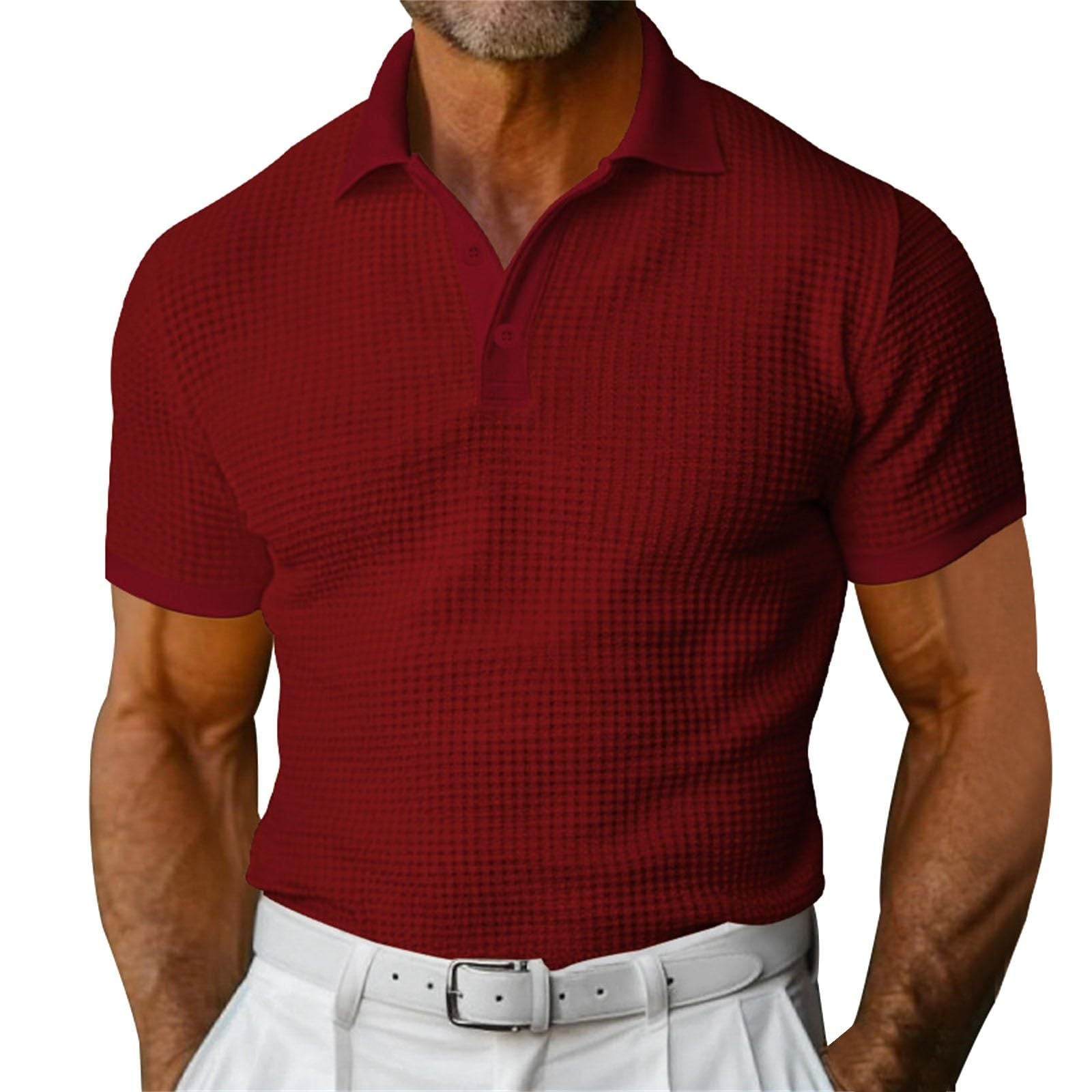 Polo homme manches courtes | Col classique, patte boutonnée | Coupe confortable, coloris unis, tailles S à 6XL
