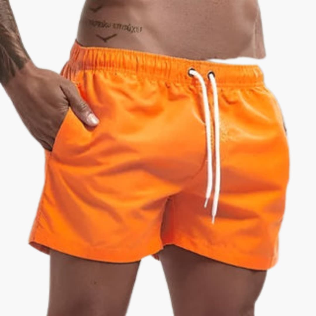 Short de bain homme en polyester à séchage rapide avec doublure en maille