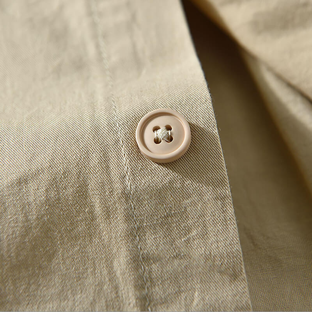 Chemise homme manches longues | Coupe décontractée, col classique, 2 poches poitrine | Boutonnage intégral, tailles S à XXL