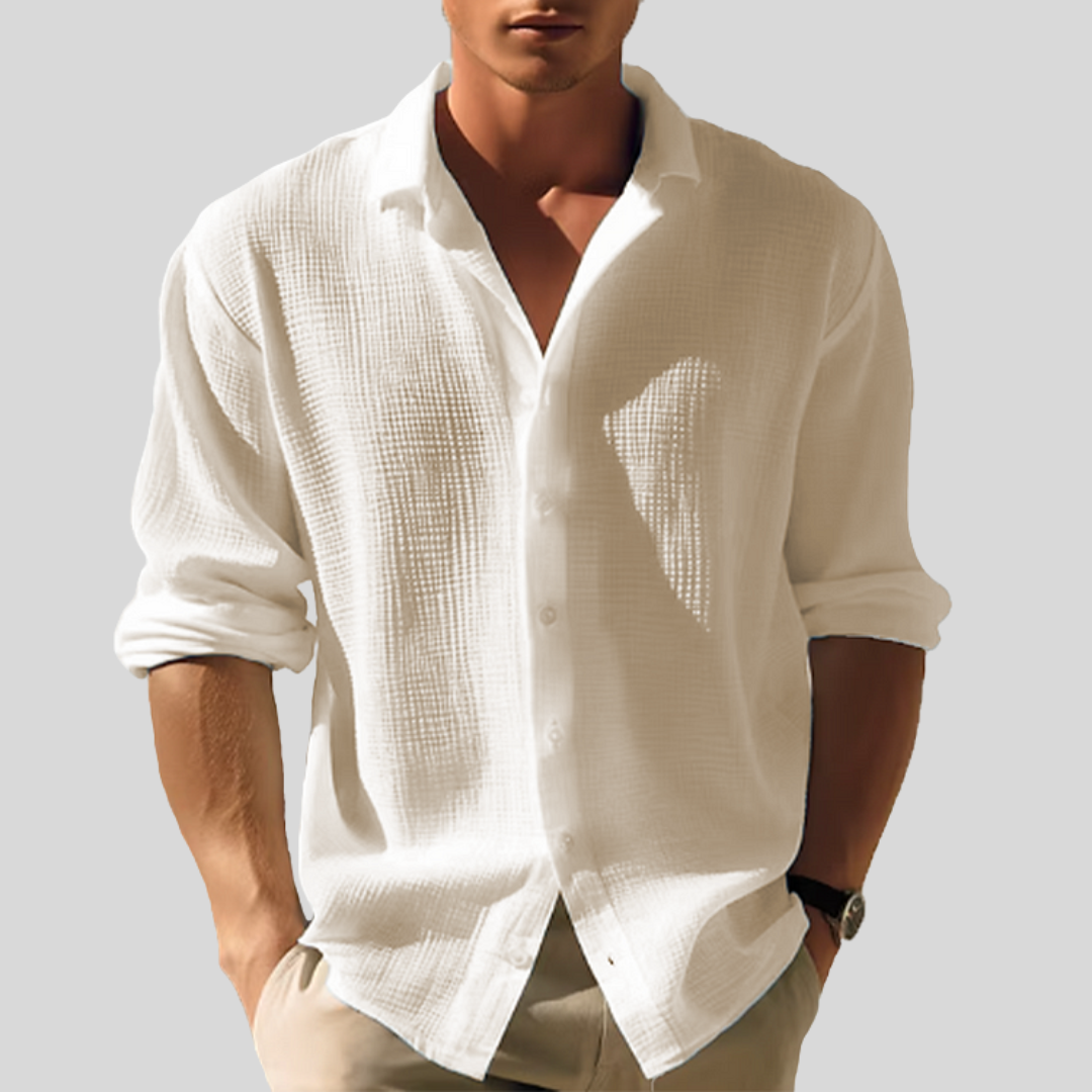 chemise pour homme à manches longues style button-down