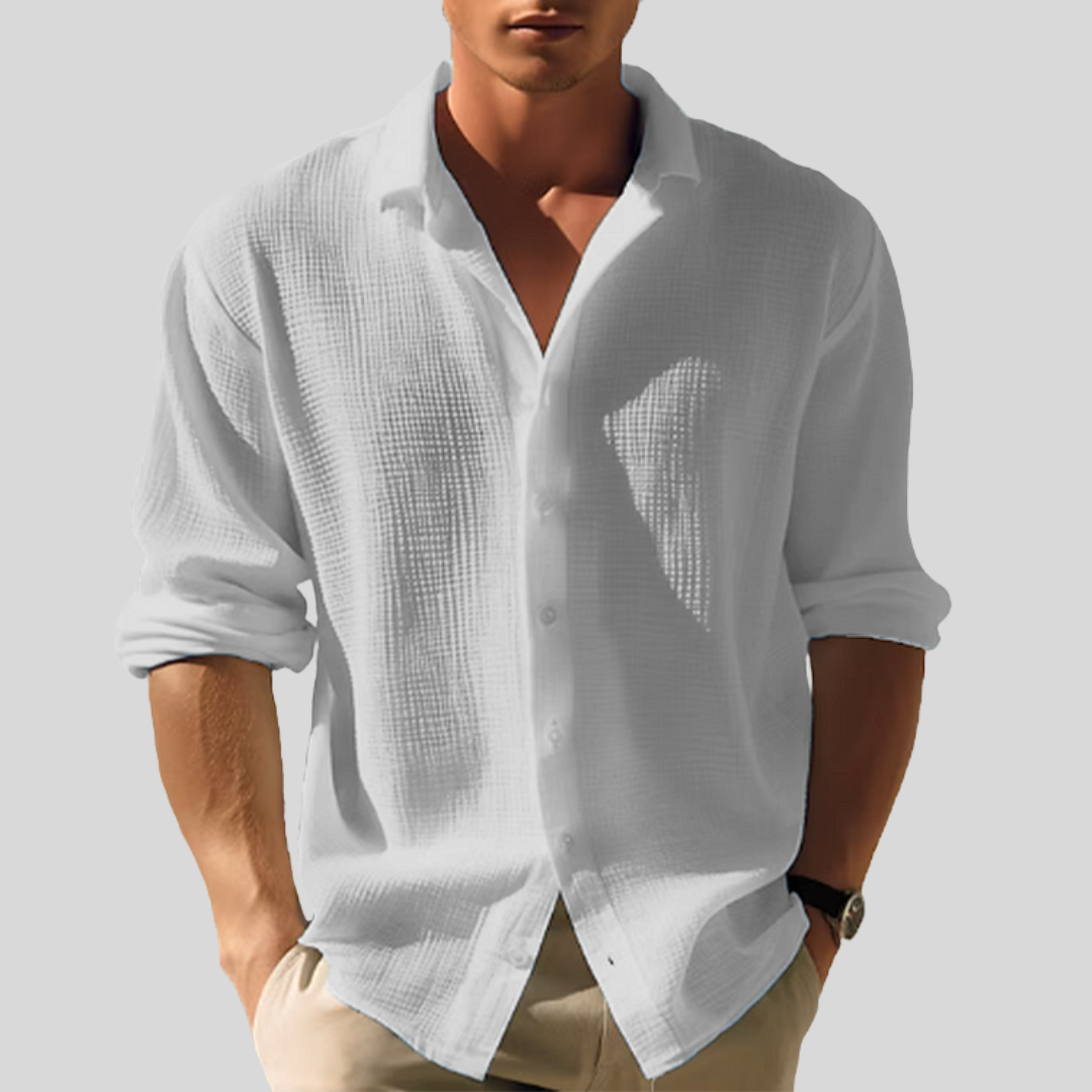chemise pour homme à manches longues style button-down