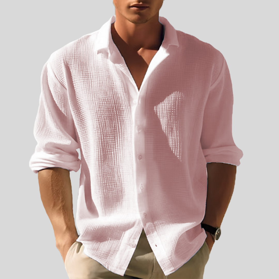 chemise pour homme à manches longues style button-down