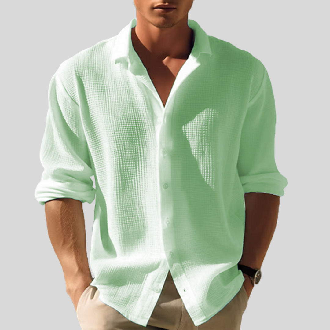 chemise pour homme à manches longues style button-down